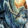 thumbnail image 5 of Designart "Of Wonder Coastal waves Waves painting V" Nautical & Beach Oversized Wall Clock, 5 of 5