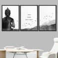 thumbnail image 2 of IDEA4WALL Framed Canvas Print Wall Art Set Buddha Mountain Bird Motivational Typography Nature Cultural Art Contemporary Decorative for Living Room, Bedroom, Office - 24"x36"x3 Black, 2 of 5