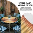 thumbnail image 2 of Orange Forest Round Tablecloth for 36-44 Inch Tables,Fitted Table Cover with Elastic Edge,Idyllic Watercolor Sunset Nature Scenery Waterproof Outdoor Table Cloth Protector for Patio Garden Dinner, 2 of 9