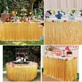 thumbnail image 3 of Durable Reusable Hawaiian Tropical Party Decorations Set Lightweight Elegant Bright Table Skirt Pineapple Toothpick Umbrella, 3 of 9