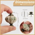 thumbnail image 4 of Ivory Pumpkin Knobs 6 Pack Ceramic Cabinet Knobs Vintage Drawer Pulls - Antique Dresser Pulls with Screws - Bamboo Leaves, 4 of 13