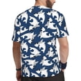 thumbnail image 2 of Wukai Shark Print Men's Short-Sleeved Mesh T-Shirt,Quick-Dry Short Sleeve Workout T-Shirt-XX-Large, 2 of 8