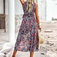 thumbnail image 4 of Vestido ajustado con cuello en V sin mangas de primavera y verano informal con estampado elegante para mujer OAVQHLG3B Store lin121212, 4 of 5
