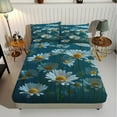 thumbnail image 6 of 3-Piece White Daisies Dance Print Bed Sheet Set - Ultra Soft Fitted Sheet & Pillowcases, Bedding for Kids, Teens & Adults, 6 of 10