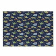 thumbnail image 1 of Cartoon Airplane Cutting Board, Transportation Theme Boys Playroom Pattern with Cars Submarines and Planes, Decorative Tempered Glass Cutting and Serving Board, Small Size, Multicolor, by Ambesonne, 1 of 1