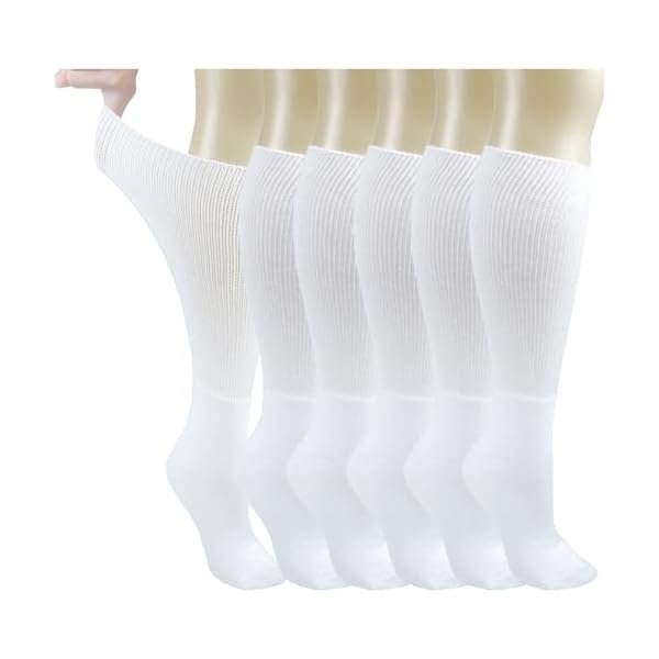 WAYANDiabetic Socks Extra Width Non Binding 3 Pairs Bariatric Sock Men Women Neuropathy Hospital Swollen Socks