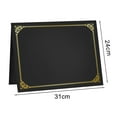 thumbnail image 7 of Pebbuoy 10 Pcs Black Certificate Holders Diploma Covers for 12.6 X 9.45 Inch Paper Gold Foil Border Cardstock Award Graduation Documents Elegant Gold Leaf Scroll Design for Certificates Awards Presen, 7 of 7