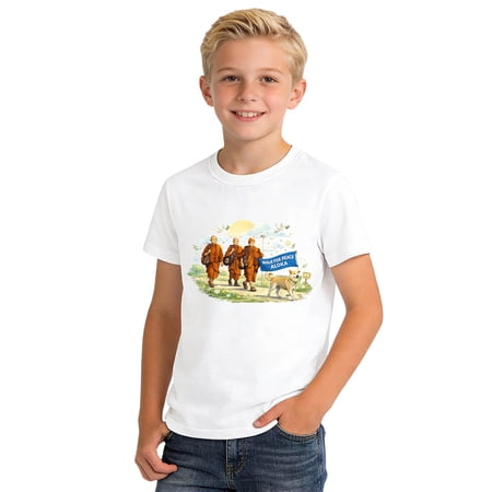 Ulitacool Summer T Shirts For Boys Round Neck Blouse Cute Graphic Short Sleeve Tops For Soft Tee Graphic Print Kids Top Classic Teen Clothing White 12-13 Years