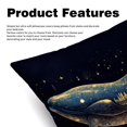 thumbnail image 2 of Whale Velvet Throw Pillow Covers Set of 2 - 16x16, 18x18, 20x20 Inches - Unique Patterns - Bed Pillow Inserts Included for Various Occasions, 2 of 6