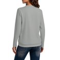 thumbnail image 6 of Lixiuxyad Women Long Sleeve Open Front Cardigan Knit Button Up Cardigan with Pockets Fall Outfits,Gray, 6 of 6