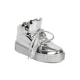thumbnail image 1 of New Women Cape Robbin Polo-5 Metallic Leatherette High Top Creeper Sneaker, 1 of 5