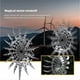 thumbnail image 5 of Escultura de turbina eólica cinética de metal, molino de viento mágico único con jardín con hilanderos de acero inoxidable para jardín al aire libre para decoración de patio | MOON, 5 of 5