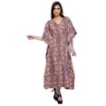 thumbnail image 5 of Moomaya Ladies Plus Size Kaftan Summer Wear Beach Coverup Kimono Caftan Dress - 4XL-5XL, 5 of 6