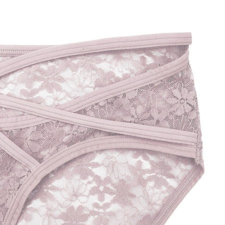 

NECHOLOGY Womens Underwear Lace Bikini Panties Silky Comfy Lace Brief Panties Matching Underwear And Bra for Couples Underpants Pink One Size