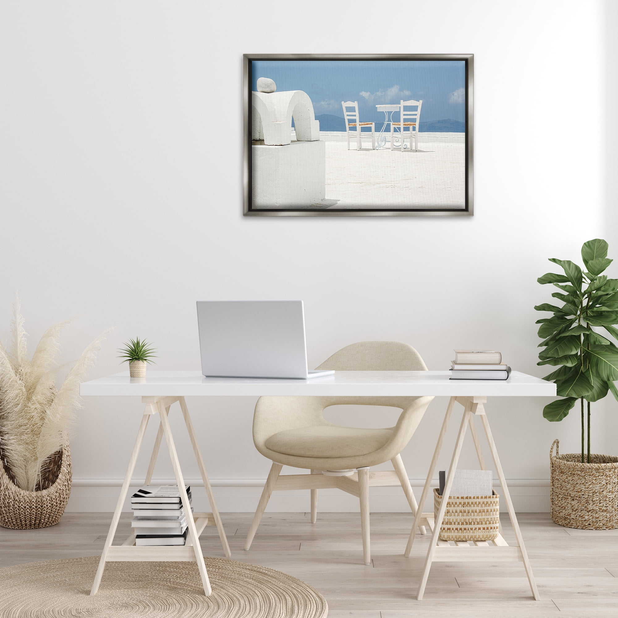 Stupell Industries Overlooking Sky Scenery Landscape & Nature Photography Gray Floater Framed Canvas Art Print Wall Art, 31 x 21