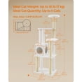 thumbnail image 5 of WoodyWonders Cat Tree, 65-Inch Modern Cat Tower for Indoor Cats, Multi-Level Cat Condo with Scratching Posts, Cat Furniture, White, 5 of 8