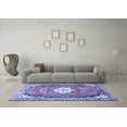 thumbnail image 3 of Ahgly Company Machine Washable Indoor Rectangle Medallion Blue Traditional Area Rugs, 6' x 9', 3 of 4