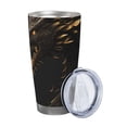 thumbnail image 2 of KLL Black And Gold Fire Dragon Print 40oz Stainless Steel Insulated Car Cup with Spillproof Lid - Keep Your Drink Hot or Cold on the Go-Straw Three-piece Set, 2 of 8