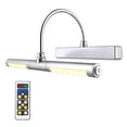 thumbnail image 1 of LUXSWAY Picture Light Wireless Battery Operated Heads Rotatable 180 Degree LED Remote Control Dimmable Natural/Warm/Cold Light Time Preset Lighting for Artwork/Pictures/Diplomas-Silver, 1 of 8