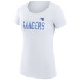 thumbnail image 2 of Women's G-III 4Her by Carl Banks White New York Rangers Super-Slim Fit Lightweight Dot Print Team T-Shirt, 2 of 3