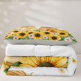 thumbnail image 5 of Manfei Cartoon Dalmatian Twin Comforter Sets, Farmhouse Sunflower Groovy Bedding Set, Yellow, Gray Reversible, 2 Pieces, 1 Comforter and 1 Pillowcase, 5 of 7
