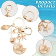 thumbnail image 6 of 1 Box 5Pcs 5 Styles Sea Shell Keychain Ocean Keychains Bulk Acrylic Alloy Summer Seashell Beach Themed Animal Pendants Key Chains Set for DIY Keychains Car Key Party Favor Wedding Favors Women, 6 of 6