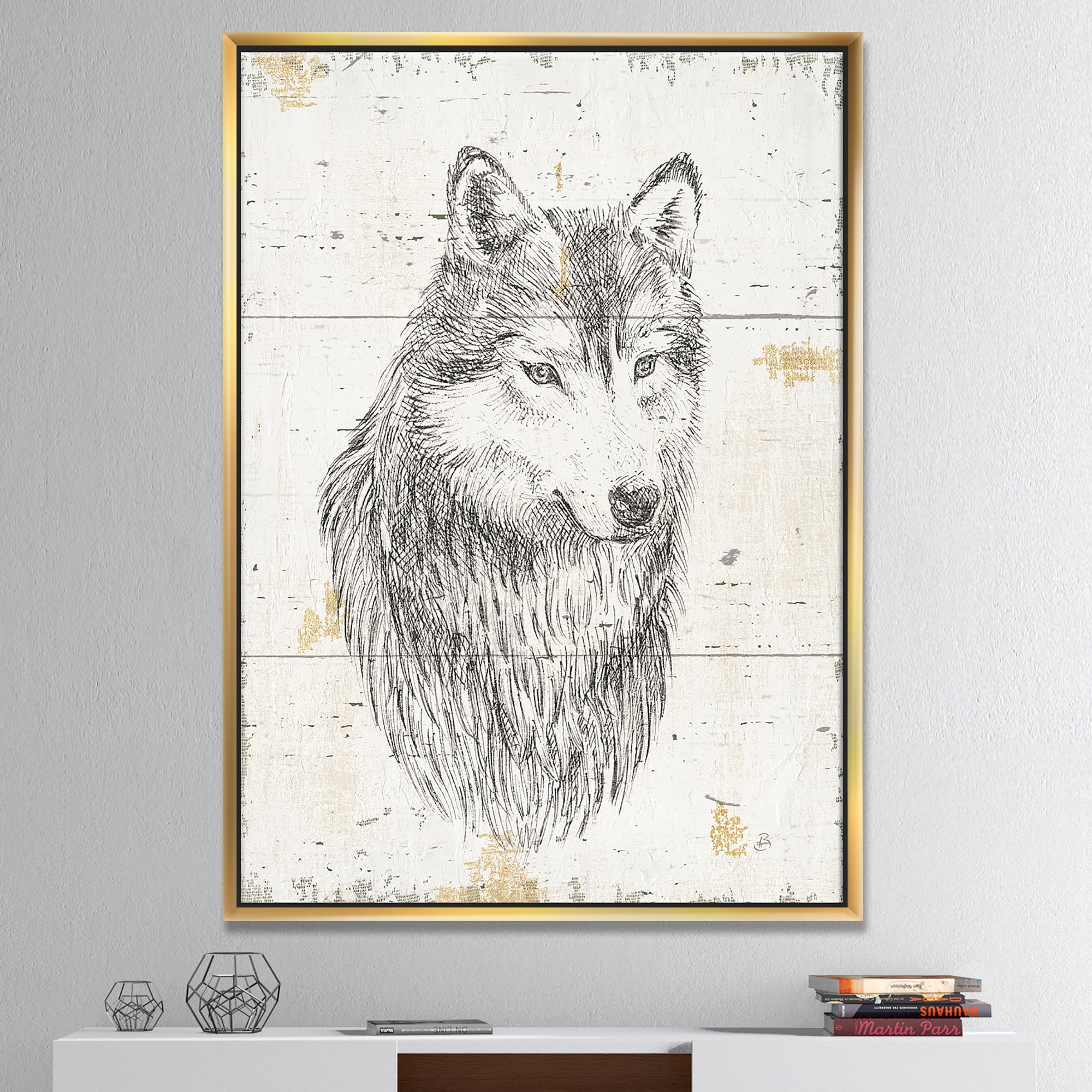 Designart ' Wolf Wild and Beautiful III ' Wildlife Animal Framed Canvas