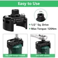 thumbnail image 5 of Adjustable Oil Filter Wrench 2-3/8 to 3-1/8 inch 60-80mm Universal Oil Filter Removal Tool 1/2'' Drive Two-Way Cap Oil Filter Tool for Engine Filters, Conduit, & Fittings, 5 of 5