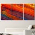 thumbnail image 2 of wall26 Canvas Print Wall Art Set Red, Blue &amp; Yellow Lava Lamp Style Waves Abstract Shapes Digital Art Modern Art Bohemian Scenic Colorful Multicolor for Living Room, Bedroom, Office - 24"x36, 2 of 5