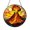 Acrylic 3.5 Inch, variant on Volcano Eruption Landscape Stained Glass Style Suncatcher – Window Art