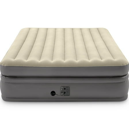 Intex 64163EP Comfort Elevated Portable Airbed with Fiber-Tech Technology, Queen