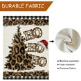 thumbnail image 2 of HOHOHO Leopard Christmas Tree Decorative House Flag, Xmas Hat Cheetah Farmhouse Home Yard Garden Outdoor Decor, Winter Holiday Large Outside Decoration Double Sided 28 x 40, 2 of 6