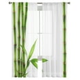 thumbnail image 2 of Bamboo Isolated On White Background Tulle Sheer Curtains for Living Room Bedroom Kitchen ration Voile Organza Curtains, 2 of 7