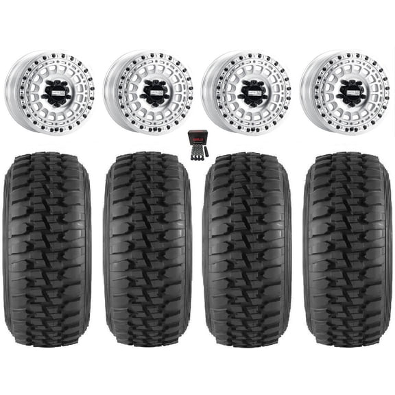 MetalFX Hitman R Bdlk 15" Wheels Raw 32" DS Soft Tires Polaris RZR Turbo R & Pro R Ranger 1500 Xpedition