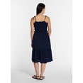 thumbnail image 3 of Time and Tru Women's Pipped Midi Dress, Sizes XS - XXXL, 3 of 5