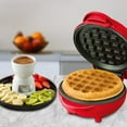 thumbnail image 7 of OVENTE Electric Mini Waffle Maker, 550W Fast Heating Element with Overheat Protection, Red WM215R, 7 of 7