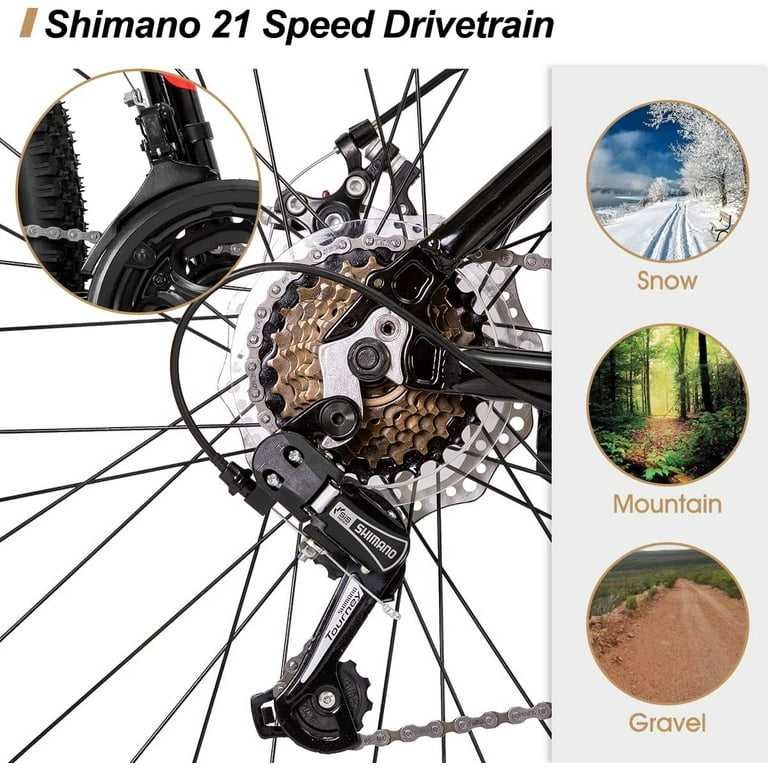 Hiland 26 inch Mountain Bike with Dual Disc Brakes, Shimano Hiland 26 inch Mountain Bike with Dual Disc Brakes, Shimano