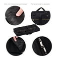 thumbnail image 3 of Estuche resistente para teclado de 61 teclas con acolchado de 8mm, fabricado en nylon 600D, color negro, bolsillos externos y correas ajustables., 3 of 6