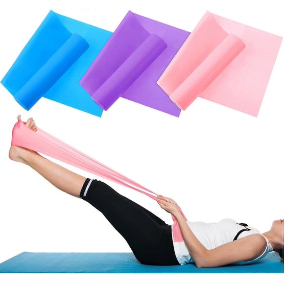 3 Pieces Exercise Bands Resistance Bands Set Workout Bands Elastic Bands Physical Therapy Bands for Home Gym Weightlifting Exercise Yoga Pilates