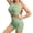 Mint Green, variant on Ahabrexf Running Yoga Sports Bras Sleeveless 2-Pc Outfit Polyester Athletic Set for Women