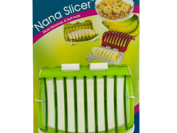 Evriholder 'Nana Slicer Cutter Easily Slices Bananas & Other Soft Fruits Pink 