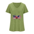 thumbnail image 3 of Camisetas Casuales de las Mujeres Gradiente Día de la Independencia Impreso Cuello Redondo, Blusa de Manga Corta para Diario, Fiesta Y Primavera Verano, 3 of 3