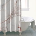 thumbnail image 4 of White Rose Gold Marble Pattern Shower Curtain 72"x72" ,Bathroom Decorative Shower Curtains Set with 12 Hooks,Modern Waterproof Washable Shower Curtain, 4 of 6