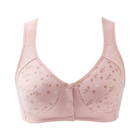 

Front Button Bra Wireless Bra Printed Cup Bra Push Up Lingerie Women Bra 3-breasted Bra Cotton Vest Bra Female Wire Free Bra Seamless Bra