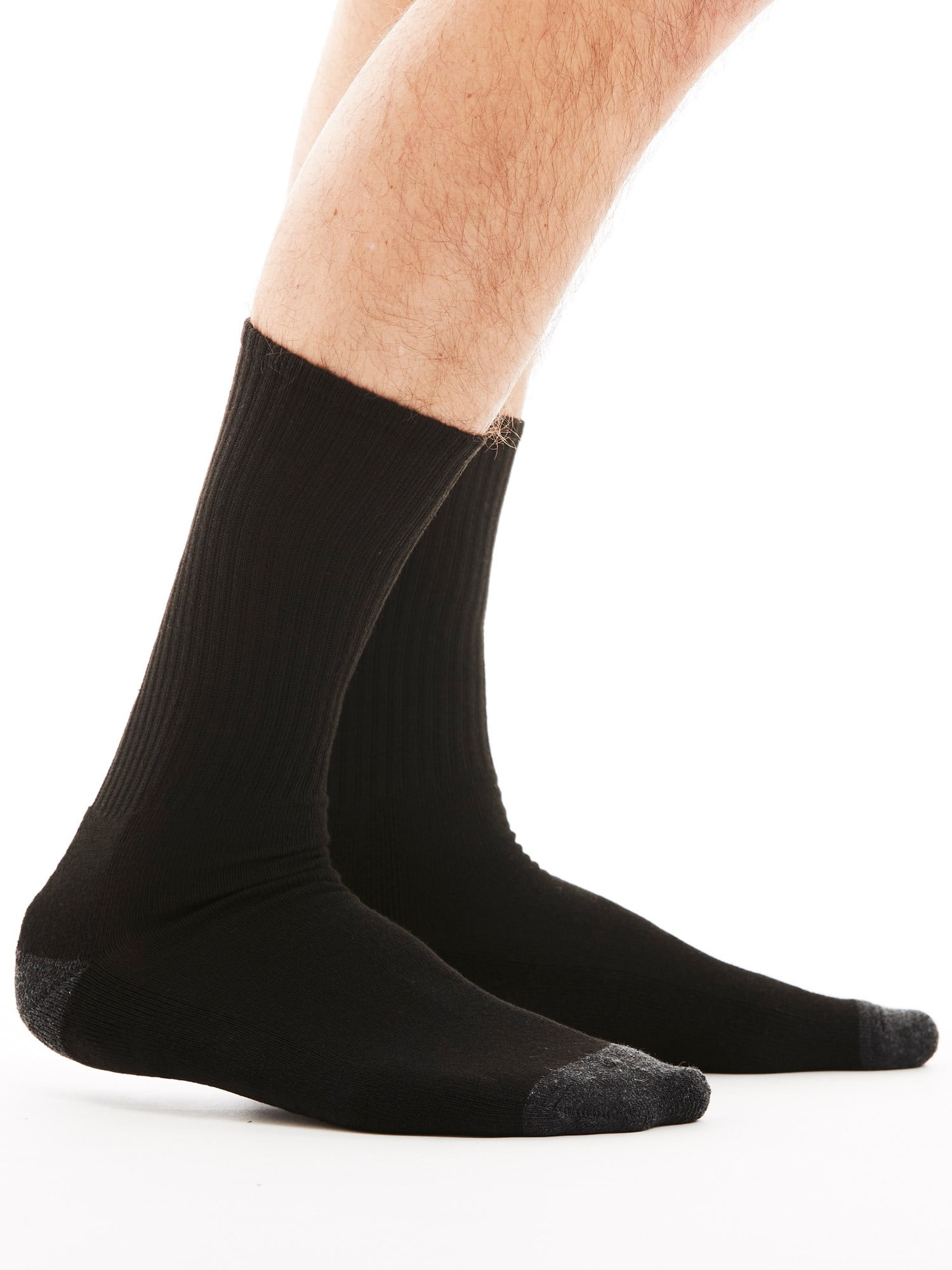 Bolter Men's 18 Pack Crew Socks Synthetic (9-12, Black) 