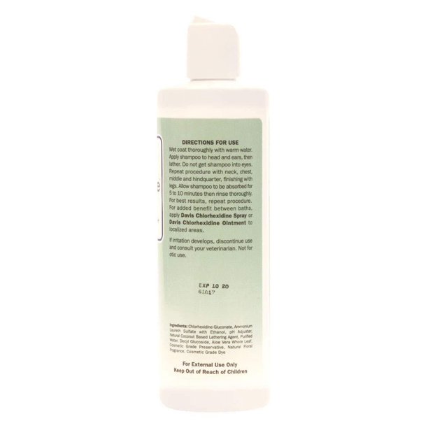 Davis Maximum Chlorhexidine 4 Pet Shampoo 12 oz for Dogs and Cats with Itchy Skin Antiseptic Relief for Allergies Walmart Business Supplies