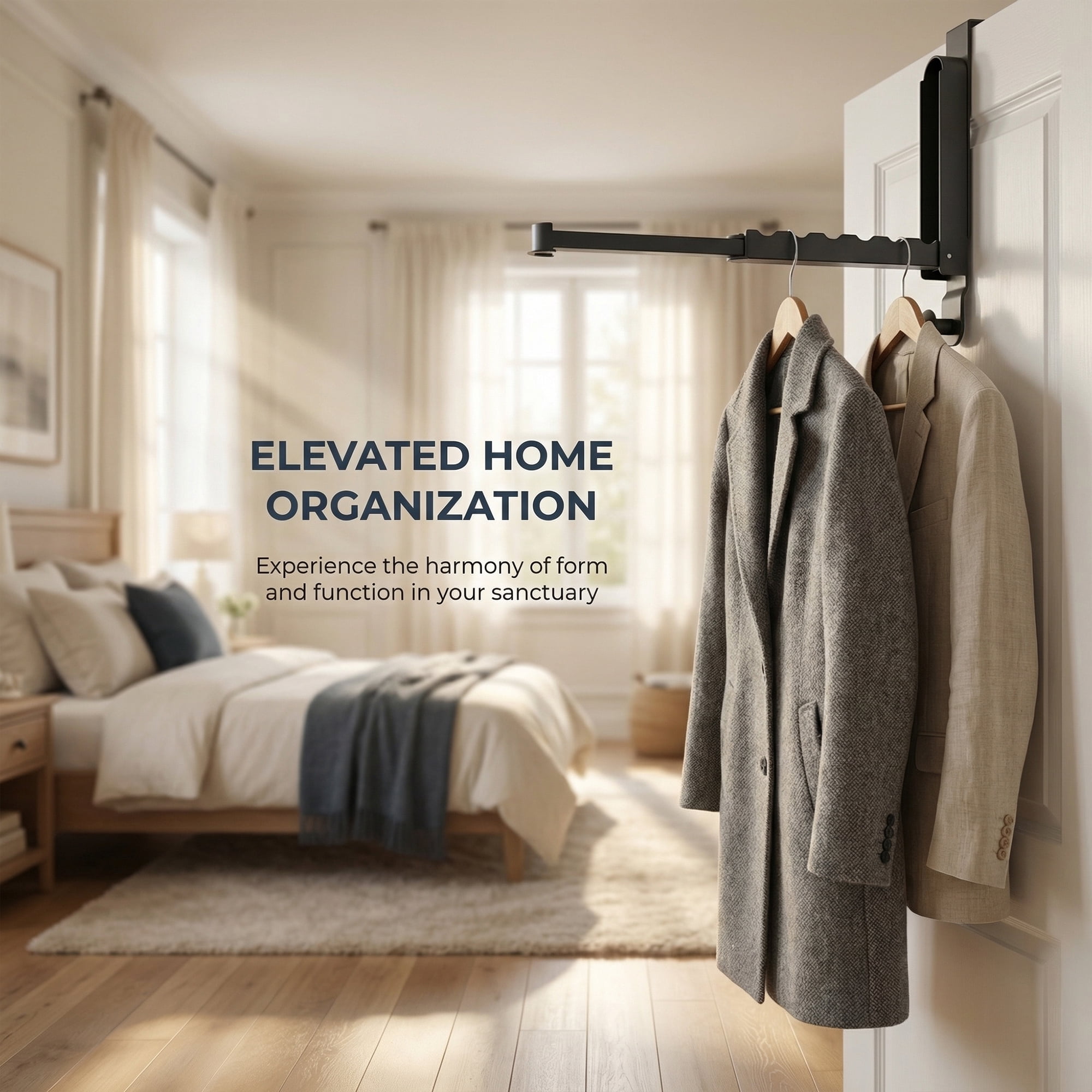Unique Bargains Coat Rack Door Mount Plastic Hook for Entryway Gray 13.4"x10.6"x2"