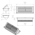 thumbnail image 3 of Imperial Manufacturing RG1961 Pop-Up Register White 4 x 12 In., 3 of 8