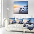 thumbnail image 3 of Designart Castiglioncello Bay Concrete Pier - Seascape Throw Pillow - 18x18, 3 of 5