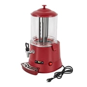 Miumaeov 10 L Commercial Hot Chocolate Dispenser Hot Beverage Warmer Hot Chocolate Maker Machine Hot Drinks Pot 110V 400W Electric Chocolate Heater with Adjustable Temperature 86-194 °F Red